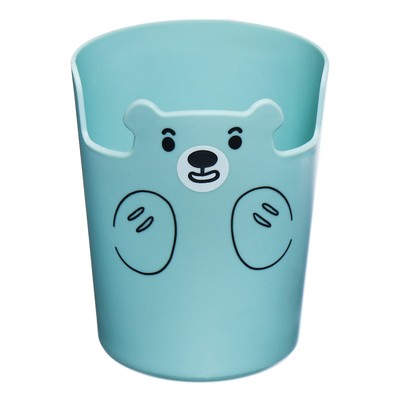 Подставка-стакан для канцелярии deVENTE Teddy Bear пластик бирюзовая