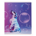 Тетрадь 12 листов в частую косую линию на скрепке "Собаки", обложка мелованный картон, ВД-лак, МИКС - Фото 6