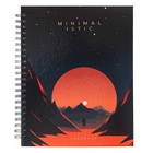 Тетрадь 96 листов в клетку на гребне Minimalistic, твёрдая обложка, глянцевая ламинация, тиснение фольгой, МИКС - фото 23739163