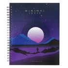 Тетрадь 96 листов в клетку на гребне Minimalistic, твёрдая обложка, глянцевая ламинация, тиснение фольгой, МИКС - фото 23739164