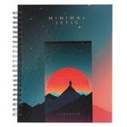 Тетрадь 96 листов в клетку на гребне Minimalistic, твёрдая обложка, глянцевая ламинация, тиснение фольгой, МИКС - фото 23739165