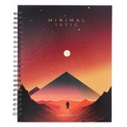 Тетрадь 96 листов в клетку на гребне Minimalistic, твёрдая обложка, глянцевая ламинация, тиснение фольгой, МИКС - фото 23739166