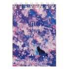 Блокнот А7, 40 листов в клетку на гребне "Микс для девочек", обложка мелованный картон, МИКС - Фото 2