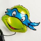 Шар фольгированный 23" фигура «Черепашка, синяя маска» - фото 24510449