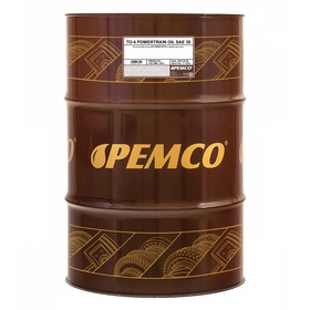 Масло трансмиссионно-гидравлическое PEMCO ТО-4 Powertrain Oil SAE 30W, минеральное, 208 л
