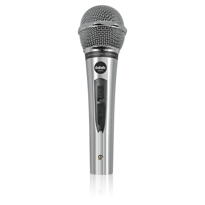 Микрофон проводной BBK CM131 5м серебристый - Фото 1