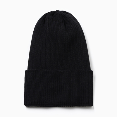 Шапка детская, чёрная, размер 48-52