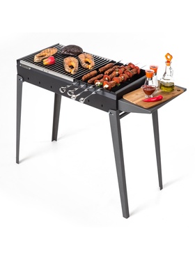 Мангал «Классика 750» МКЛ 750, 102.2×38×78 см, 2 мм, складные ножки, боковая полка  (артикул 10334553)  большой выбор товаров оптом и в розницу по низким ценам с доставкой