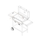 Мангал «МАН 205», 128.5×52×90 см, 2 мм, колёса, боковые полки, крышка, термометр - Фото 7