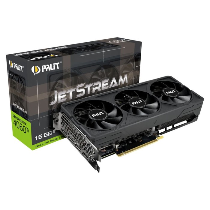 Видеокарта Palit PCI-E 4.0 RTX4060Ti JETSTREAM NVIDIA GeForce RTX 4060TI 16Gb 128bit GDDR6   1033952 - фото 51552990