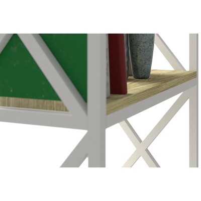 Стеллаж «Лофт» DQ Form Fir White, 600×300×1400 мм, цвет белый муар/светлый