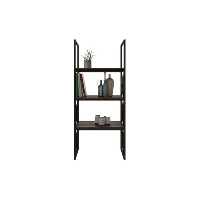 Стеллаж «Лофт» DQ Form Nut, 600×300×1400 мм, цвет чёрный муар/тёмный