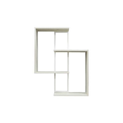 Полка настенная «Лофт» DQ Damales, 700×186×892 мм, цвет белый/дуб белый