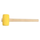 Киянка ЛОМ, деревянная рукоятка, желтая резина, 55 мм, 400 г - фото 9075134