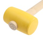 Киянка ЛОМ, деревянная рукоятка, желтая резина, 55 мм, 400 г - фото 9075135