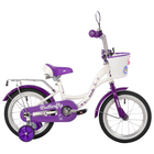 Велосипед 14" Novatrack BUTTERFLY, цвет белый/фиолетовый - фото 11989907