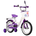 Велосипед 14" Novatrack BUTTERFLY, цвет белый/фиолетовый - Фото 2