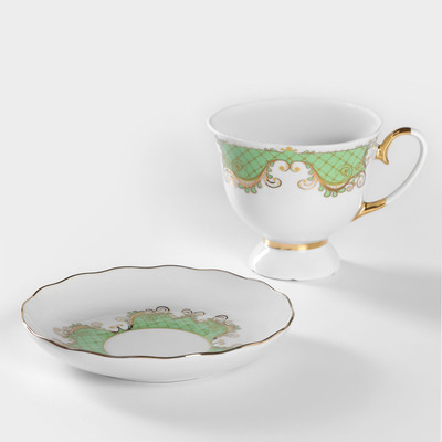 Чайная пара фарфоровая «Симфония», 300 мл