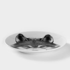 Тарелка фарфоровая «Волк», d=17,5 см, белая - Фото 2