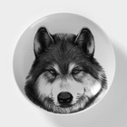 Тарелка фарфоровая глубокая «Волк», 700 мл, d=20,5 см, белая - Фото 1