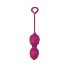Вагинальные шарики L'Eroina Moussy, с вибрацией, ПДУ, силикон, 3,5х17 см, цвет бордовый - Фото 2