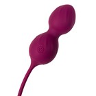 Вагинальные шарики L'Eroina Moussy, с вибрацией, ПДУ, силикон, 3,5х17 см, цвет бордовый - Фото 12