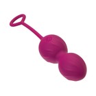 Вагинальные шарики L'Eroina Moussy, с вибрацией, ПДУ, силикон, 3,5х17 см, цвет бордовый - Фото 6