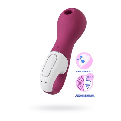 Вакуум-волновой бесконтактный стимулятор клитора Satisfyer Lucky Libra, силикон, 15,7 см, цвет красный