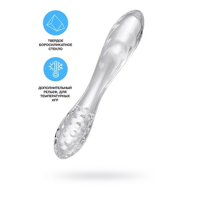 Двусторонний фаллоимитатор Satisfyer Dazzling Crystal 1, 18,5 см, стекло, прозрачный