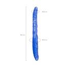 Двусторонний фаллоимитатор Toyfa Basic, 28,5 см, TPE, цвет синий - Фото 3