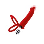 Насадка на пенис для двойного проникновения Black&Red by Toyfa, 19 см, силикон, красная - Фото 4