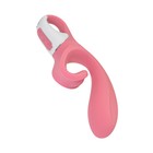 Нереалистичный вибратор Satisfyer Hug me, силикон, цвет розовый - Фото 12