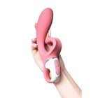 Нереалистичный вибратор Satisfyer Hug me, силикон, цвет розовый - Фото 14