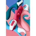 Нереалистичный вибратор Satisfyer Hug me, силикон, цвет розовый - Фото 6