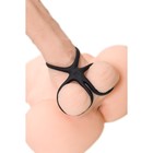 Тройное кольцо на пенис A-Toys Kraken, силикон, цвет чёрный, 10 см - Фото 7