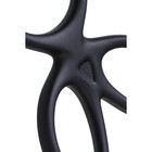 Тройное кольцо на пенис A-Toys Kraken, силикон, цвет чёрный, 10 см - Фото 8