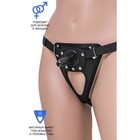 Трусики для страпона RealStik Strap-On Onyx, экокожа, цвет чёрный - Фото 1