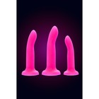 Фаллоимитатор, светящийся в темноте Beyond by Toyfa Bucky Glow, 14 см, силикон, цвет розовый - Фото 3