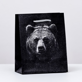 Пакет подарочный "Медведь",  11,5 х 14,5 х 6,5 см