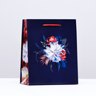 Пакет подарочный "Цветы в темноте",  18 х 22,3 х 10 см - фото 2950620