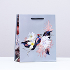 Пакет подарочный "Птичка в цветах",  18 х 22,3 х 10 см - фото 303890796