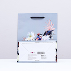 Пакет подарочный "Птичка в цветах",  18 х 22,3 х 10 см - Фото 2