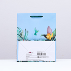 Пакет подарочный "Колибри в цветах",  18 х 22,3 х 10 см - Фото 2