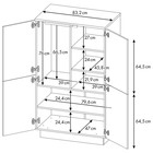 Шкаф четырёхдверный Polini Kids Ameli 4005, 2 секции, цвет белый-дуб крафт - Фото 13
