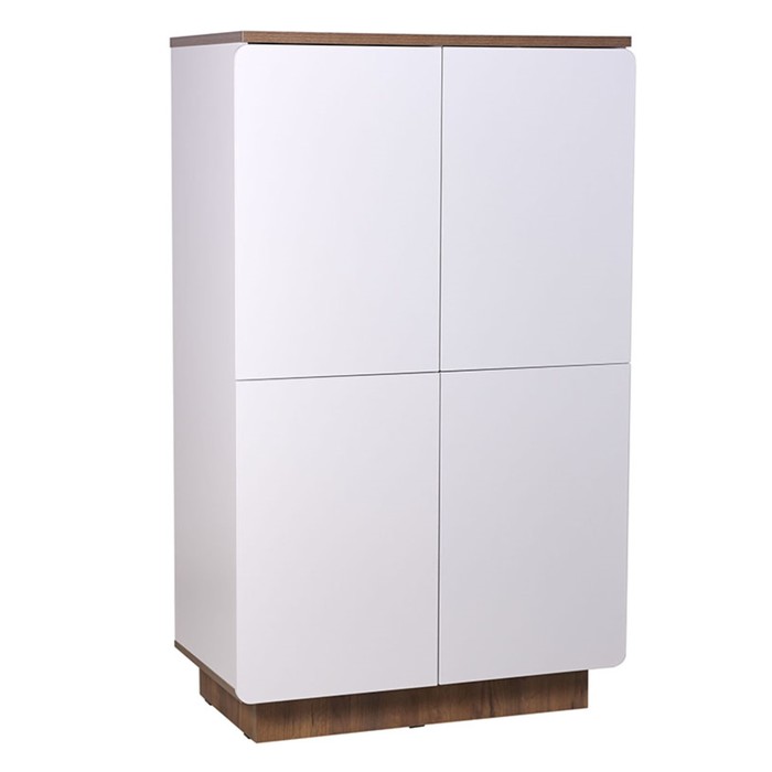 Шкаф четырёхдверный Polini Kids Ameli 4005, 2 секции, цвет белый-дуб крафт - Фото 1