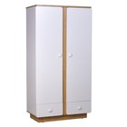 Шкаф двухсекционный Polini Kids Ameli 4010, с ящиками, цвет белый-натуральный - фото 110014449