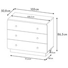 Комод Polini Kids Ameli 3000, цвет белый-натуральный - Фото 13