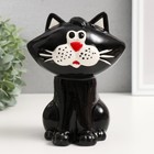 Копилка керамика "Чёрный котик" 13х11,5х16,5 см - фото 3292937