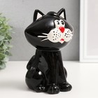 Копилка керамика "Чёрный котик" 13х11,5х16,5 см - Фото 2