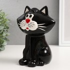 Копилка керамика "Чёрный котик" 13х11,5х16,5 см - Фото 4